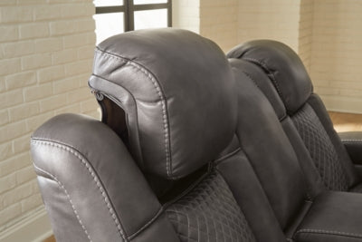 Fyne-Dyme Power Reclining Loveseat with Console - Mattress & Furniture Super Center (Tampa, FL)