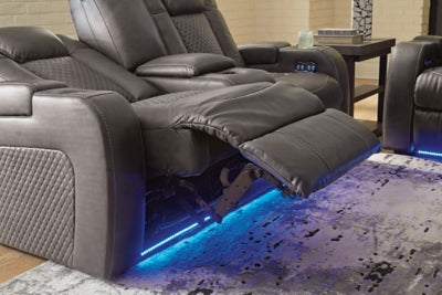 Fyne-Dyme Power Reclining Loveseat with Console - Mattress & Furniture Super Center (Tampa, FL)