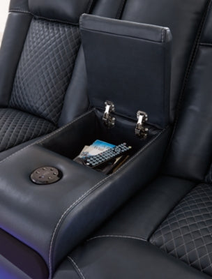 Fyne-Dyme Power Reclining Loveseat with Console - Mattress & Furniture Super Center (Tampa, FL)