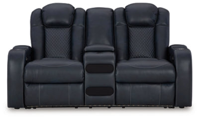 Fyne-Dyme Power Reclining Loveseat with Console - Mattress & Furniture Super Center (Tampa, FL)