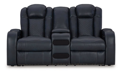 Fyne-Dyme Power Reclining Loveseat with Console - Mattress & Furniture Super Center (Tampa, FL)