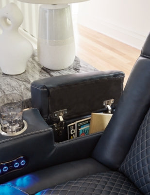 Fyne-Dyme Power Reclining Loveseat with Console - Mattress & Furniture Super Center (Tampa, FL)