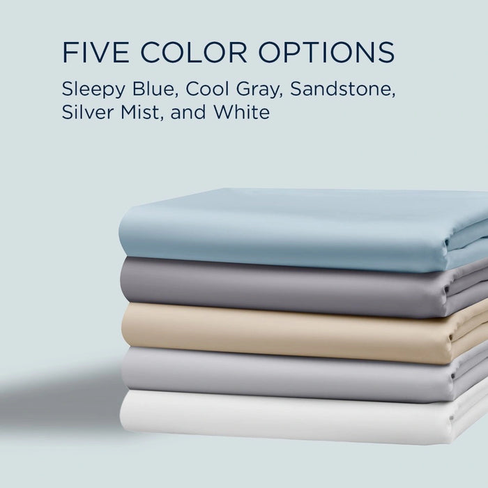 TEMPUR Luxe Egyptian Cotton Pillowcase Set Cool Gray