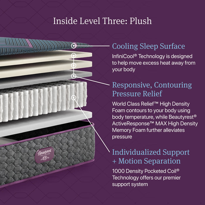 Beautyrest World Class Level Three Hybrid Plush Mattress