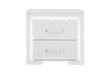 Naomi Silver Marble Nightstand with LED