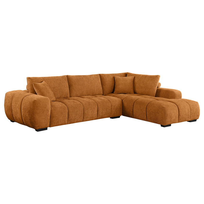 Camacho Upholstered Sectional Sofa with Ottoman Set