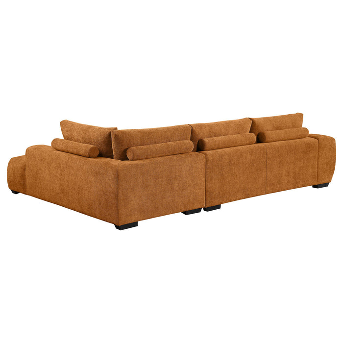 Camacho Upholstered Chaise Sectional Sofa Amber