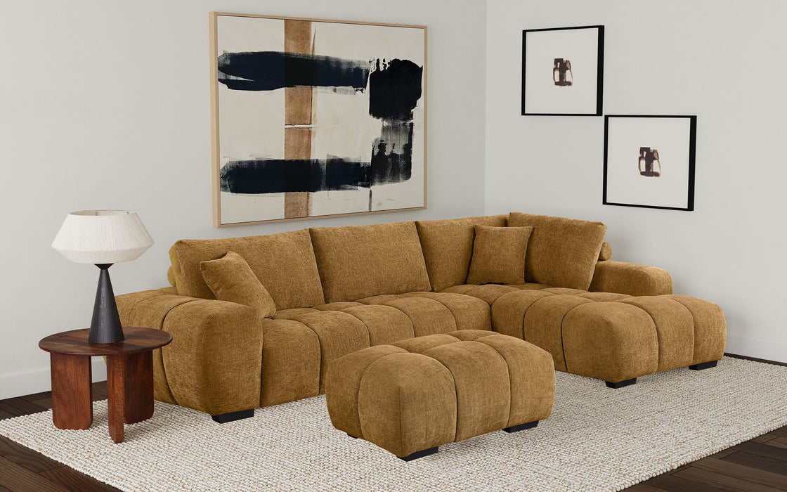 Camacho Upholstered Sectional Sofa with Ottoman Set