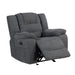 Redondo Glider Recliner W/Heat And Massage-Dk Gray