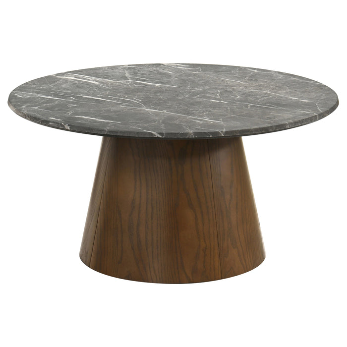 Franklin Round Pedestal Coffee Table Set