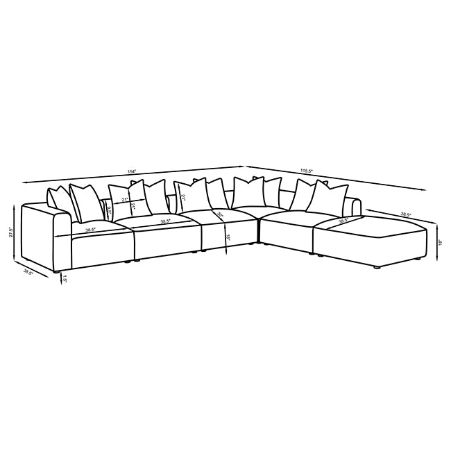 Jennifer Modular Sectional Grey