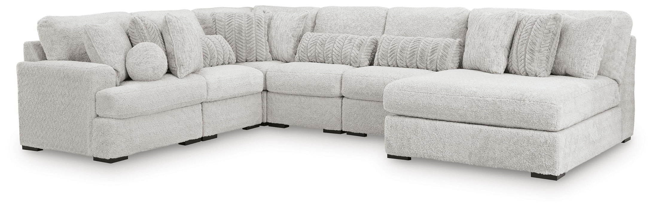 Cuddle Plush Sectional with Chaise - Mattress & Furniture Super Center (Tampa, FL)