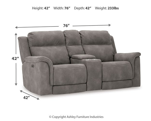 Next-Gen DuraPella Power Reclining Loveseat with Console - Mattress & Furniture Super Center (Tampa, FL)