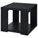 Pavone Open-Shelf Coffee and End Table Set - Black 2-Piece Set