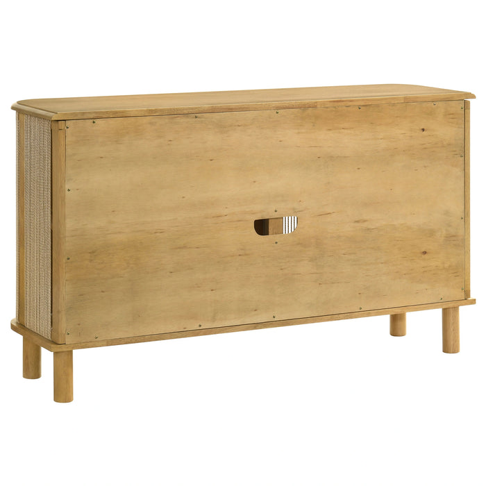 Ervine 3-Door Rope Panel Accent Cabinet