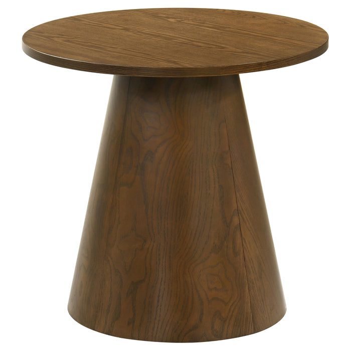 Franklin Round Pedestal End Table