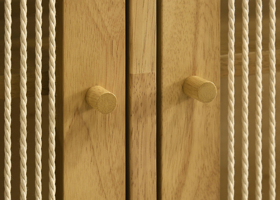 Ervine 3-Door Rope Panel Accent Cabinet