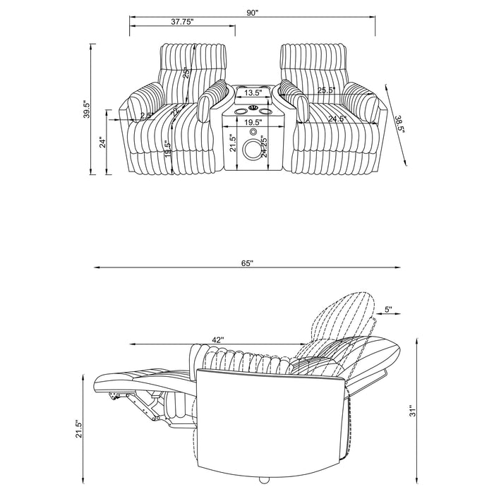 Madden Manual Theater Seating Set