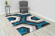 6485 Turquoise - 4D Shaggy - Mattress & Furniture Super Center (Tampa, FL)