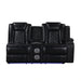 Orion Ii Raf Console Loveseat W/ Pwr Fr & Hr-Black