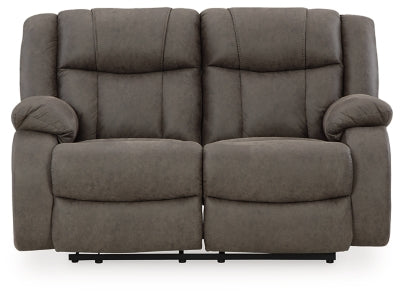 First Base Reclining Loveseat - Mattress & Furniture Super Center (Tampa, FL)