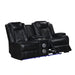 Orion Ii Raf Console Loveseat W/ Pwr Fr & Hr-Black
