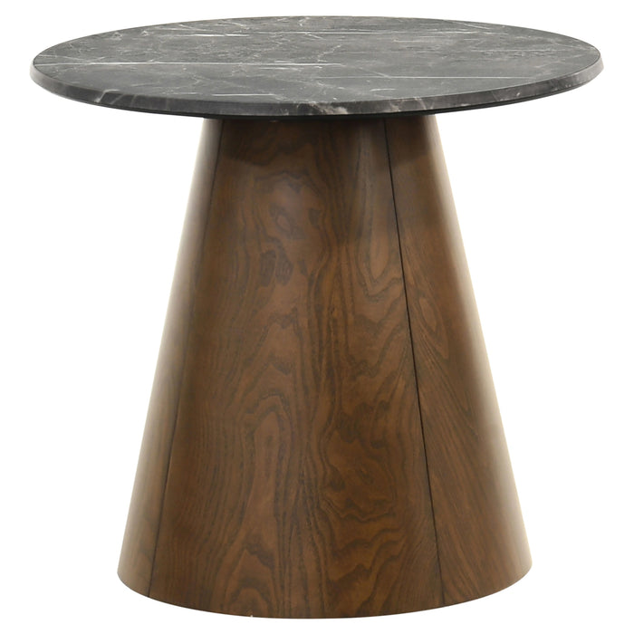 Franklin Round Pedestal Coffee Table Set