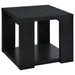 Pavone Open-Shelf Coffee and End Table Set - Black 2-Piece Set