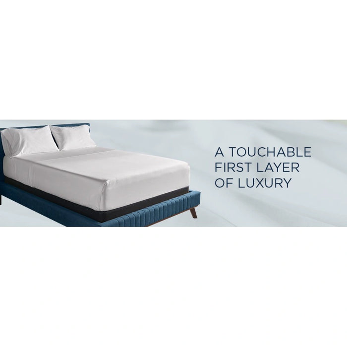 TEMPUR Luxe Egyptian Cotton Pillowcase Set Silver Mist