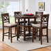 Cori Counter 5 Pc Set-Brown Cherry