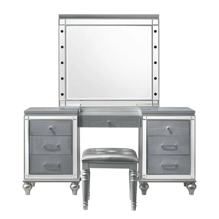 Valentino Dressing Table Mirror (Bulbs Not Included)-Silver