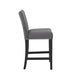 Celeste 5Pc 42" Marble Finish Counter Table & 4 Chairs-Gray