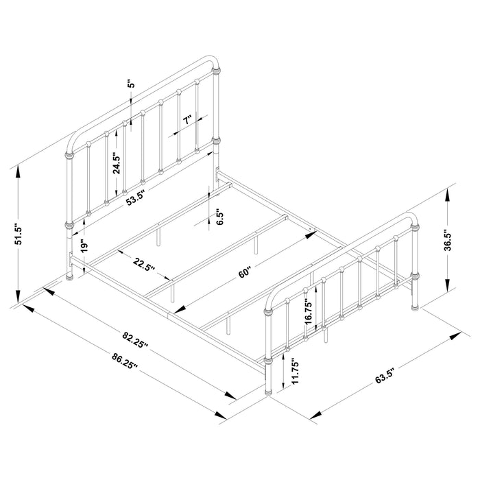 Livingston Metal Open Frame Bed