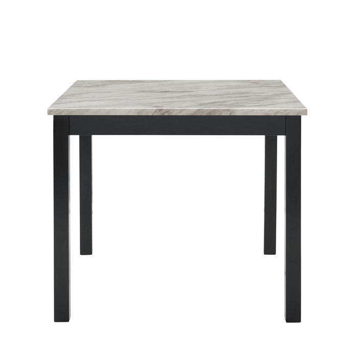 Celeste 5Pc 42" Marble Finish Counter Table & 4 Chairs-Gray