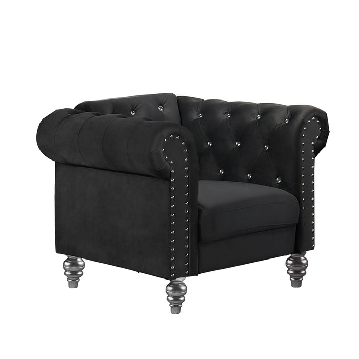 EMMA CRYSTAL CHAIR-BLACK