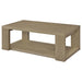 Pavone Open-Shelf Coffee and End Table Set - Latte 2-Piece Set