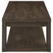 Pavone Open-Shelf Coffee and End Table Set - Dark Rustic Mango 3-Piece Set