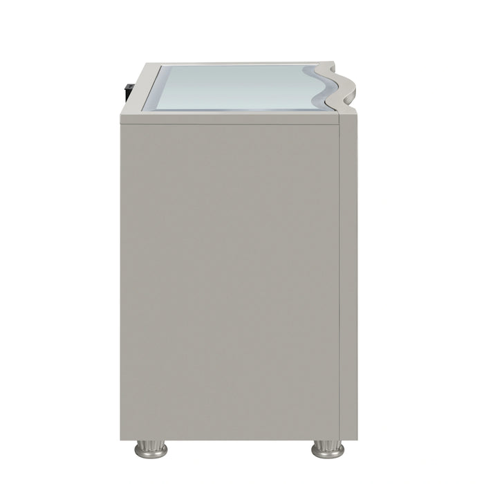 Reflections Nightstand W/Mirrored Top-Silver