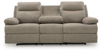 Side-Swipe Reclining Sofa with Drop Down Table - Mattress & Furniture Super Center (Tampa, FL)