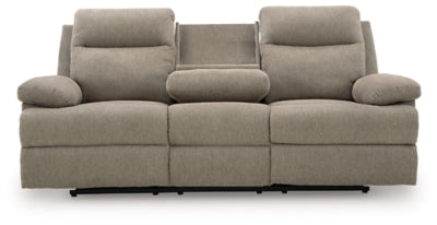 Side-Swipe Reclining Sofa with Drop Down Table - Mattress & Furniture Super Center (Tampa, FL)
