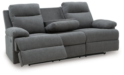 Side-Swipe Reclining Sofa with Drop Down Table - Mattress & Furniture Super Center (Tampa, FL)