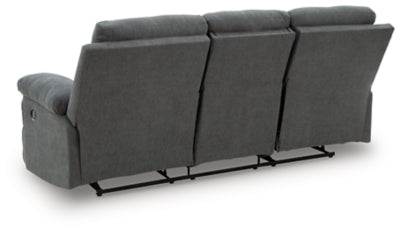 Side-Swipe Reclining Sofa with Drop Down Table - Mattress & Furniture Super Center (Tampa, FL)