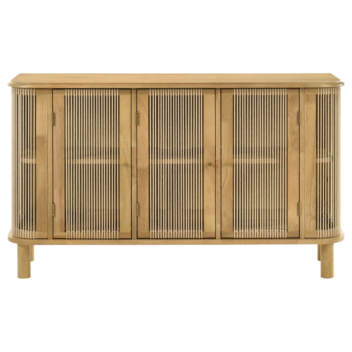 Ervine 3-Door Rope Panel Accent Cabinet