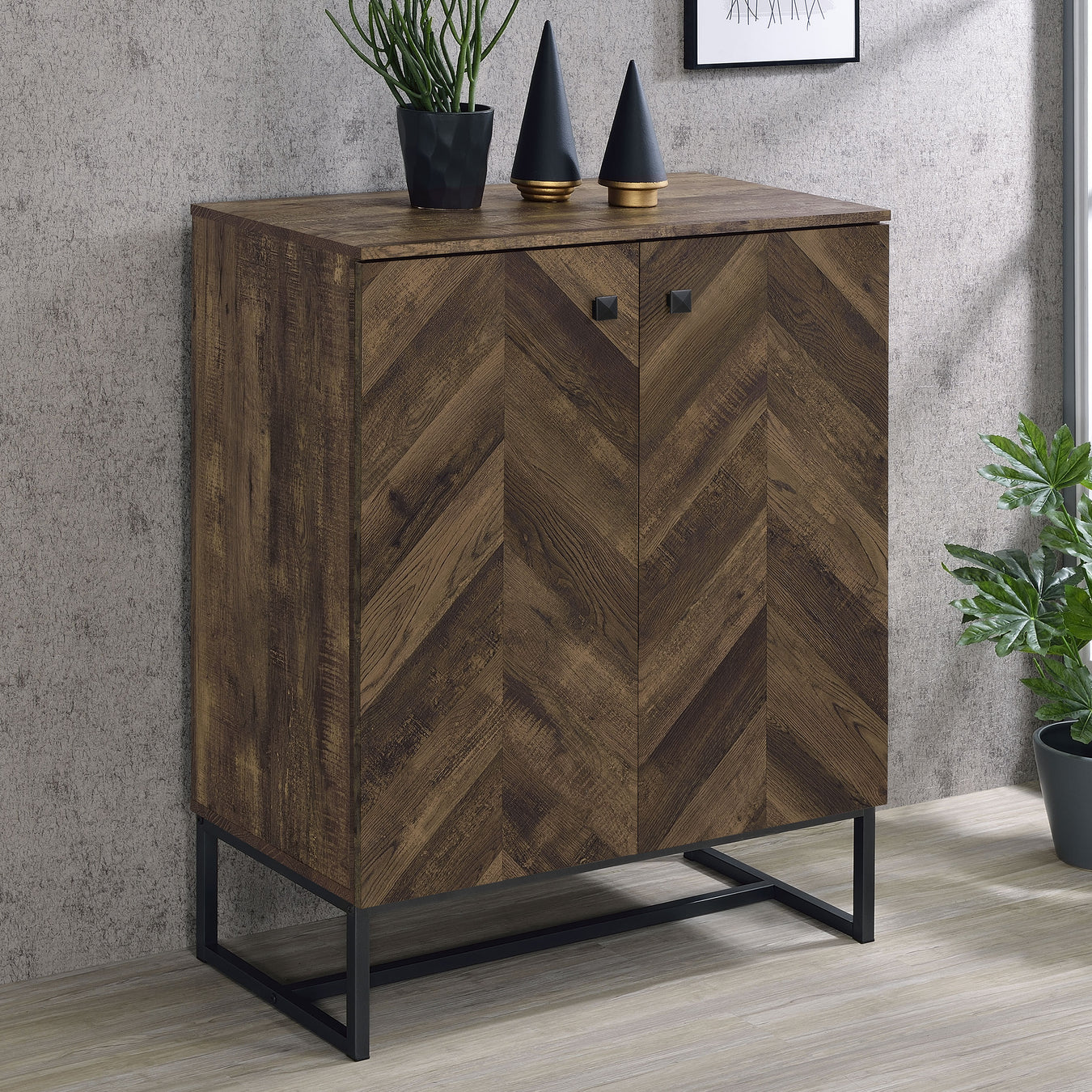 Rustic Oak Herringbone