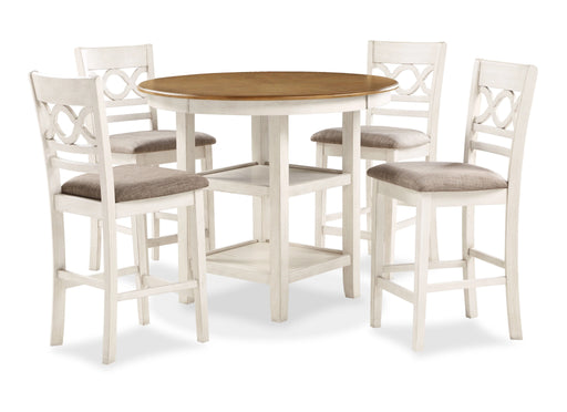 Cori Counter 5 Pc Set-Bisque/Brown