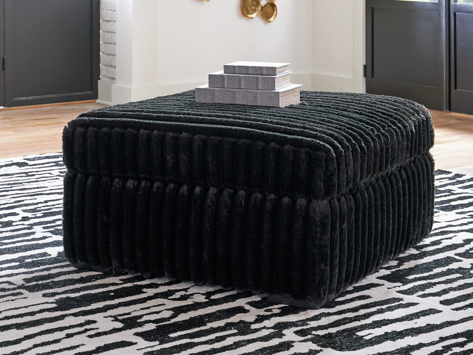 Midnight-Madness Oversized Accent Ottoman - Mattress & Furniture Super Center (Tampa, FL)