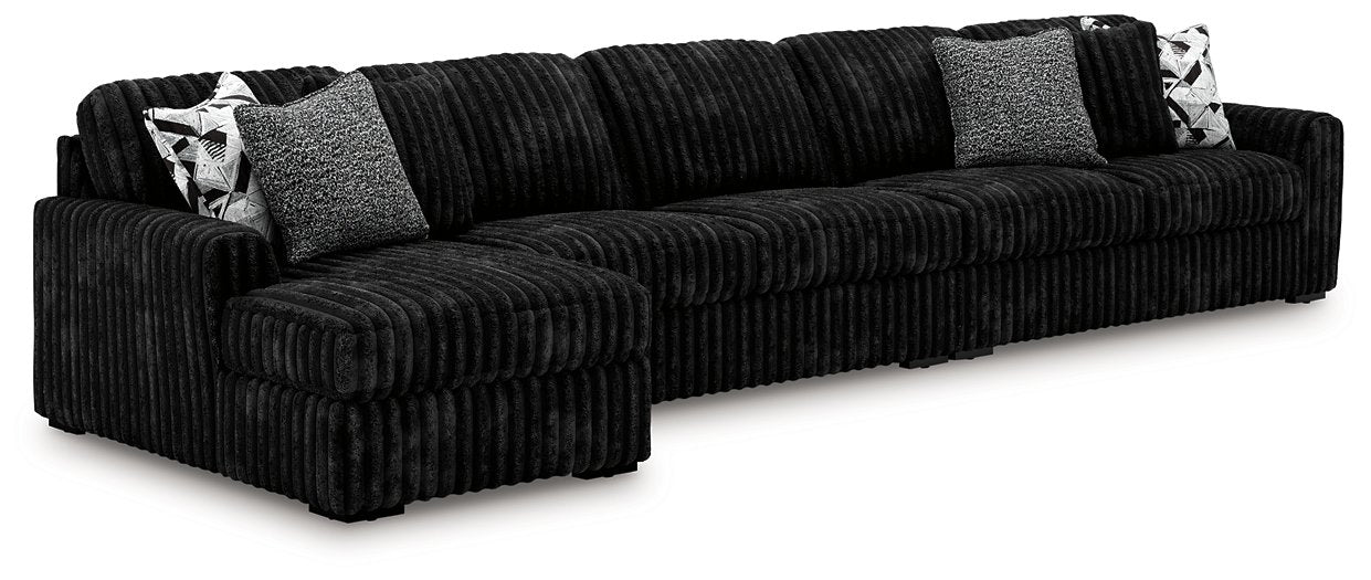 Midnight-Madness Sectional with Chaise - Mattress & Furniture Super Center (Tampa, FL)