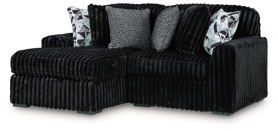 Midnight-Madness Sectional with Chaise - Mattress & Furniture Super Center (Tampa, FL)