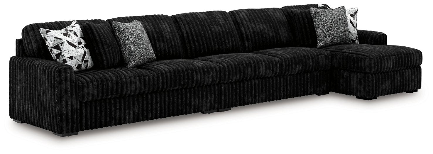 Midnight-Madness Sectional with Chaise - Mattress & Furniture Super Center (Tampa, FL)