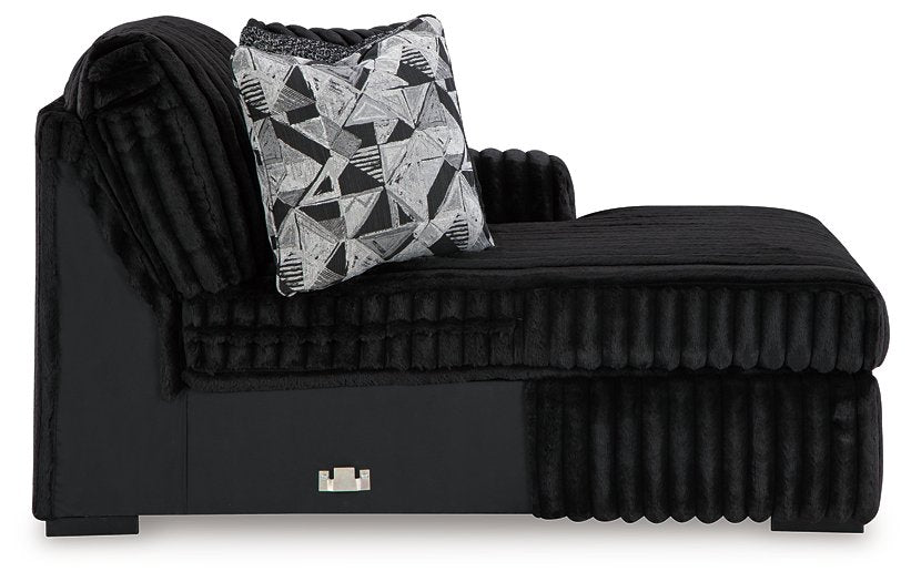 Midnight-Madness Sectional with Chaise - Mattress & Furniture Super Center (Tampa, FL)